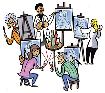 425x380 Social Painting With Paint Nite And Muse Paintbar