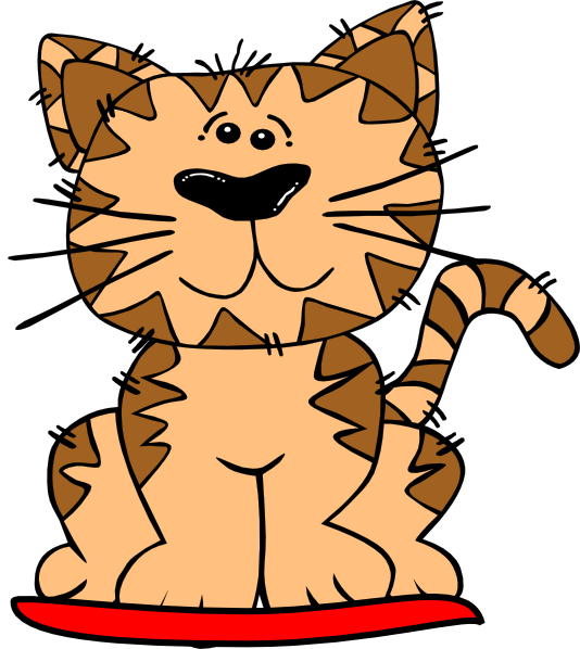 534x598 Cat On Mat Clip Art