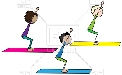 400x245 Exercises For Kids On Mat Royalty Free Vector Clip Art Image