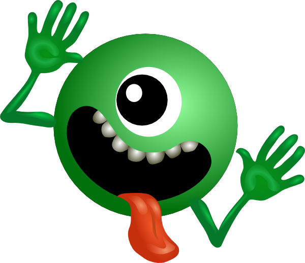 600x518 One Eyed Alien Clip Art