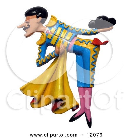 450x470 Clay Sculpture Clipart Matador Bullfighter Bowing