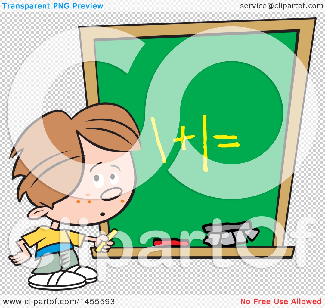 1080x1024 Clipart Of A Cartoon Caucasian School Boy Solving A Math Problem