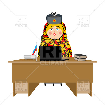 400x400 Matryoshka And Laptop