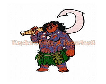 340x270 Moana Maui Embroidery Designs All Formats From Crazyfortoons
