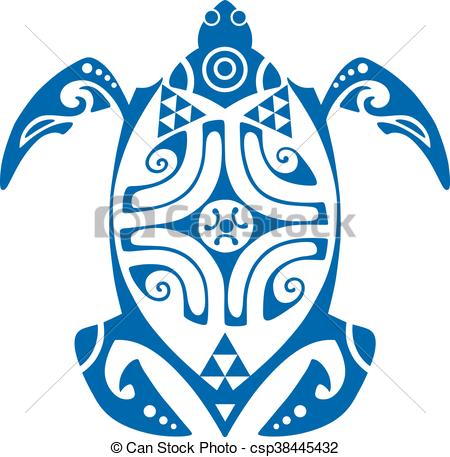 450x457 Maui Turtle Tattoo Motif. Maui Turtle Tribal Tattoo Motif