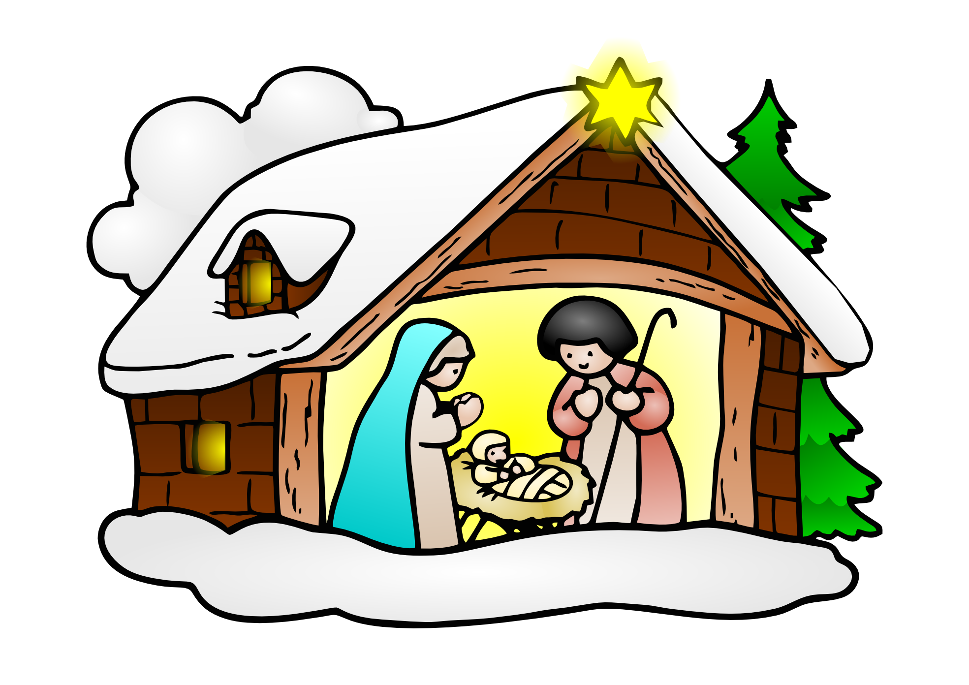 1969x1392 Free Christmas Religious Clip Art Amp Look At Christmas Religious