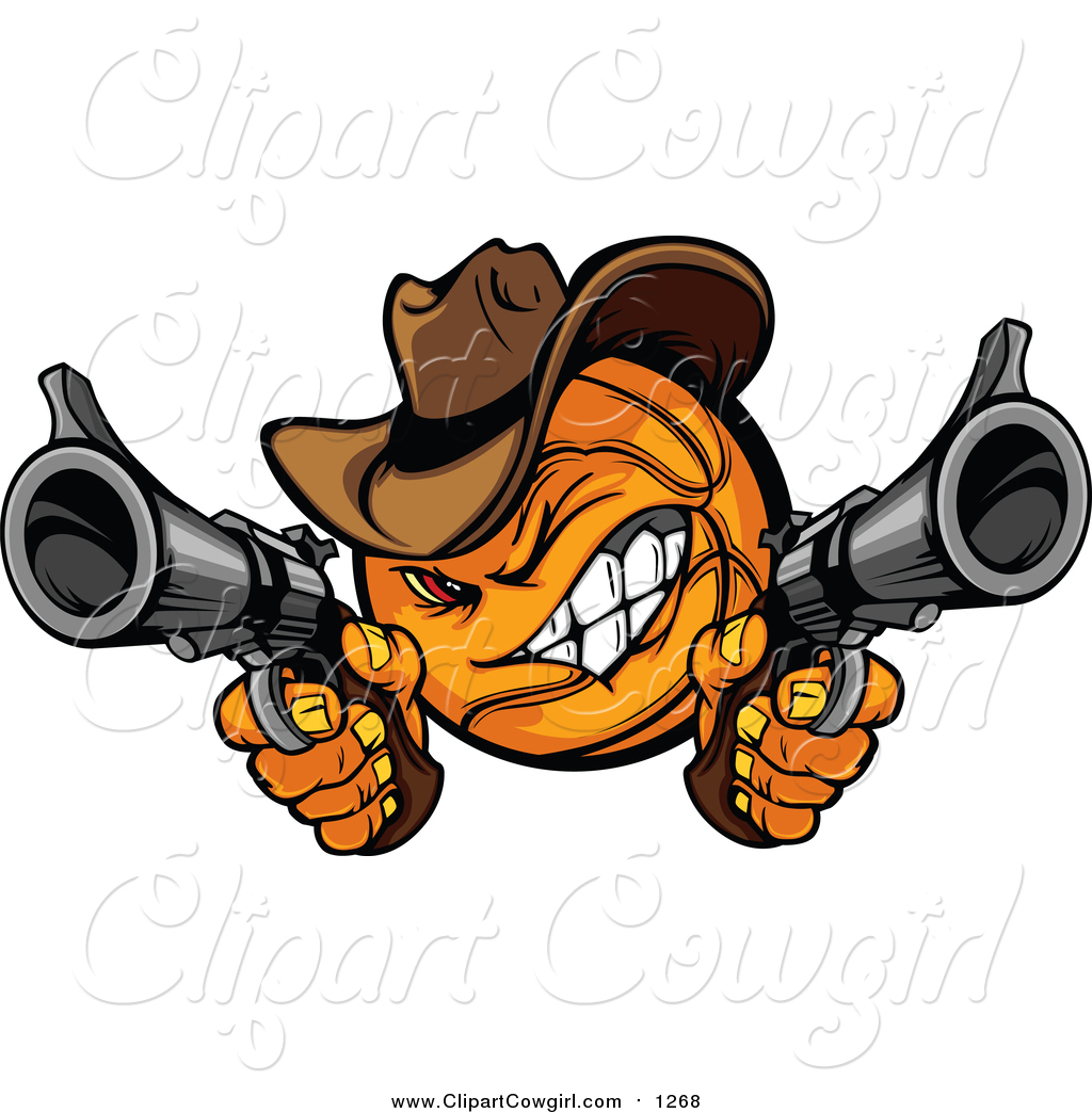 1024x1044 Clipart Of A Wild West Cowboy Basketball Bandit Character Shooting