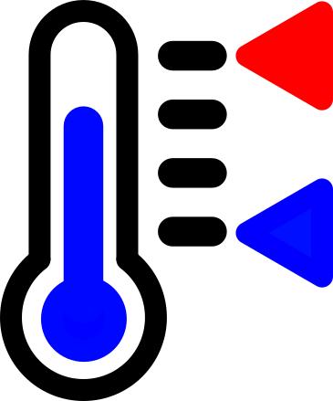 365x439 Thermometer Icon With Minmax Indicator Clipart
