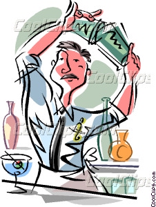 226x300 Bartender Vector Clip Art