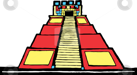 450x248 Mayan Pyramid Stock Vector