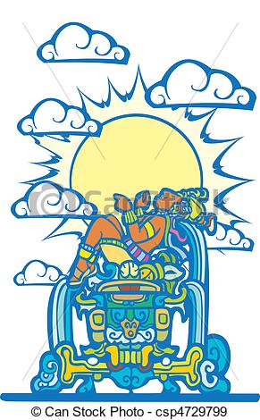 291x470 Reclining Maya 3. Reclining Maya On Waterfall Throne With Eps