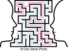 262x194 Finding Path Of Love Vector Maze Puzzle Clipart Vector