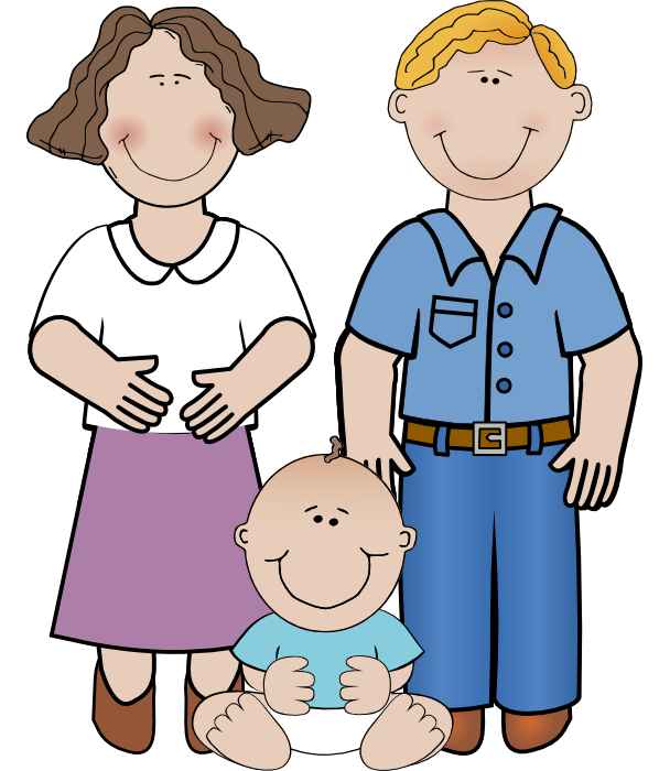 598x700 Working Family Clipart