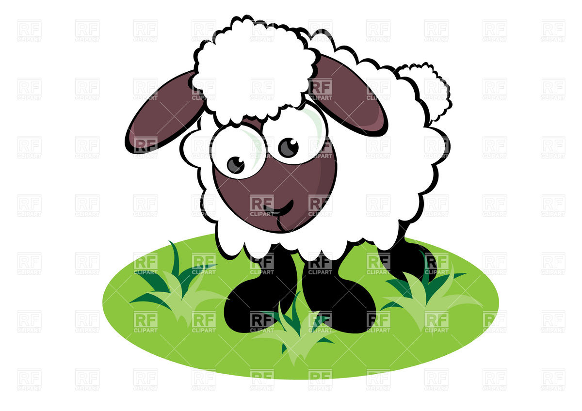 1200x848 Cartoon Funny Sheep On The Meadow Royalty Free Vector Clip Art
