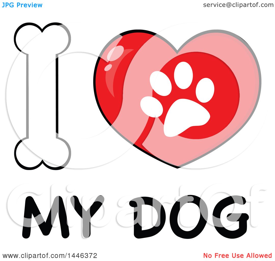 1080x1024 Clipart Of A Dog Bone Letter I And Heart Shaped Paw Print Meaning