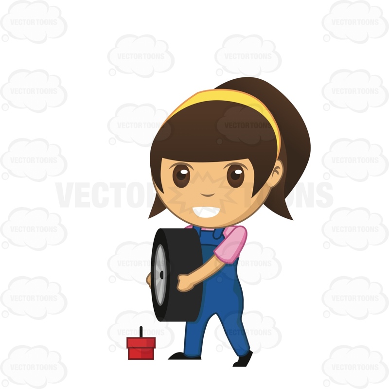 800x800 Woman Mechanic Clipart