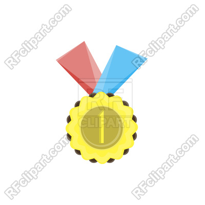 400x400 Medal Gold Icon Royalty Free Vector Clip Art Image
