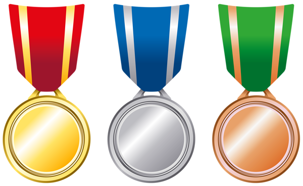 600x369 Transparent Gold Silver Bronze Medals Png Clipart