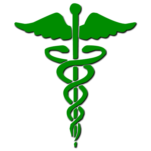 512x512 Green Caduceus Medical Symbol Clipart Image