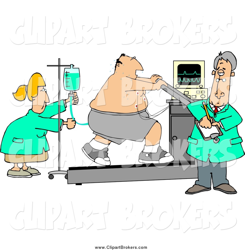 1024x1044 Clip Art Of A Obese White Male Patient Hooked Up To Medical