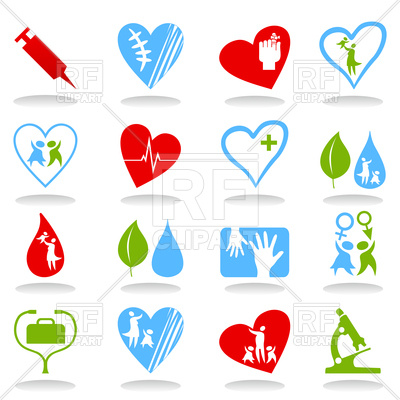 400x400 Collection Of Medical Theme Icons Royalty Free Vector Clip Art