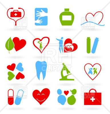 385x400 Set Of Medicine Icons Royalty Free Vector Clip Art Image