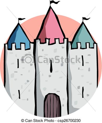 390x470 Three Turrets. Cartoon Image Of The Three Turrets Of A Medieval