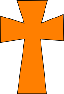 207x300 Medieval Cross Orange Black Clip Art