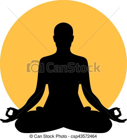 429x470 Meditation In Front Of Moon Sun Clip Art Vector