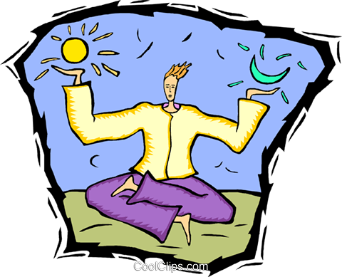 480x389 Meditation Royalty Free Vector Clip Art Illustration Vc008981