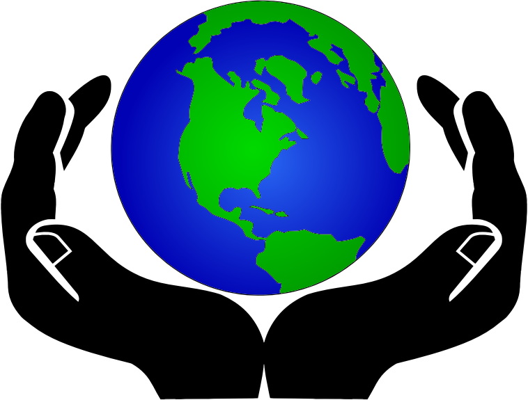 758x575 Peachy Design Ideas World Clipart In Hands Medium Image Png Black