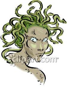 225x300 Medusa Glaring Over Her Shoulder