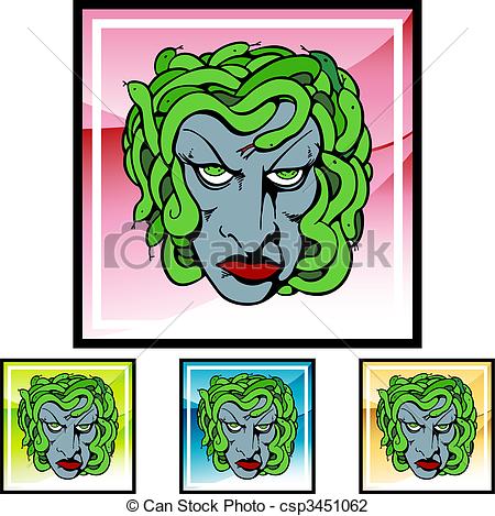 450x469 Medusa Vector Illustration