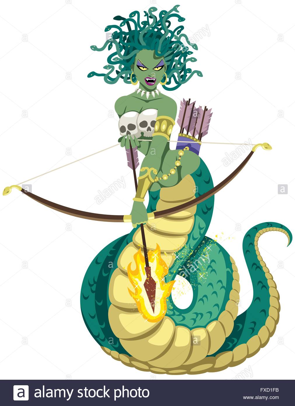 1011x1390 The Mythical Gorgon Medusa On White Background. No Transparency