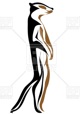283x400 Meerkat Silhouette Royalty Free Vector Clip Art Image