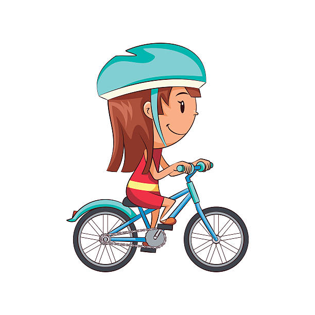 612x612 Clipart Girl Riding Bike