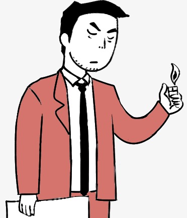 372x434 Men'S, Disappointed, Lighter, Hand Painted Men Png Image