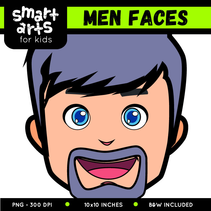 720x720 Men Faces Clip Art Smart Arts For Kids
