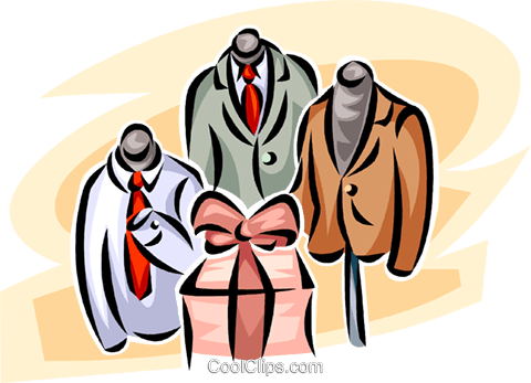 480x347 Men's Clothing Retail Garment Display Royalty Free Vector Clip Art