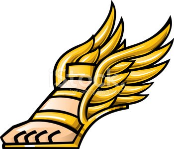 350x299 Mercury Winged Shoe Stock Vectors