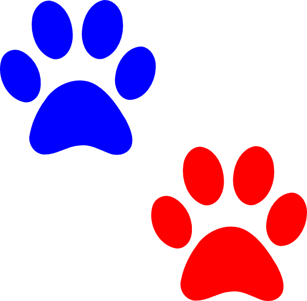 600x588 Paw Logo Blue Red Clip Art