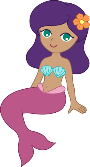 298x550 Cute Mermaid With Purple Hair Mermaids Under The Sea
