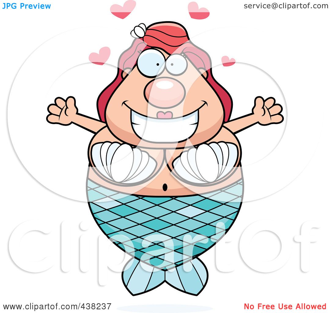 1080x1024 Royalty Free (Rf) Clipart Illustration Of A Loving Plump Mermaid