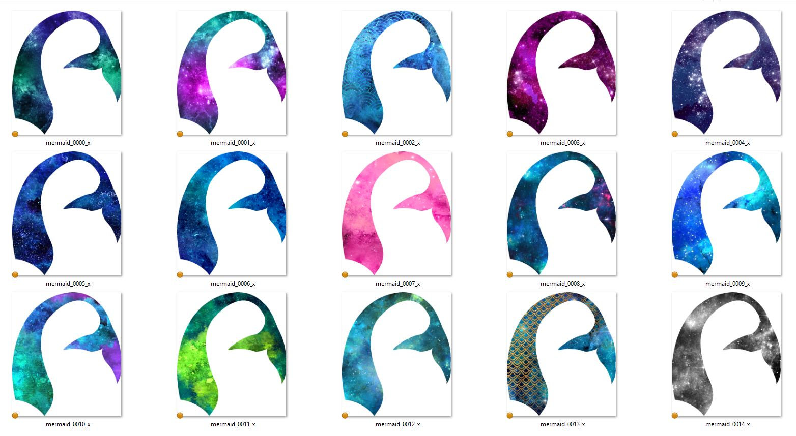 1564x858 Cosmic Mermaid Tails Clipart, Galaxy Nebula Watercolor Mermaid