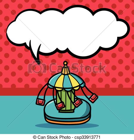 450x470 Merry Go Round Doodle Vectors Illustration