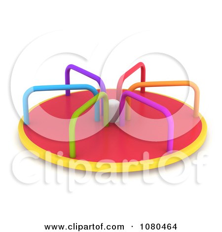 450x470 Clipart 3d Colorful Playground Merry Go Round Ride