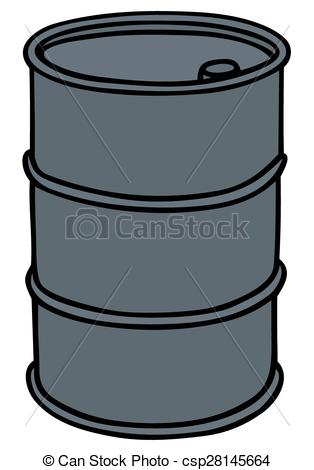 314x470 Hand Drawing Of A Blue Sheetmetal Barrel Clip Art Vector