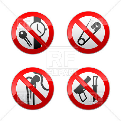 400x400 Prohibited Signs