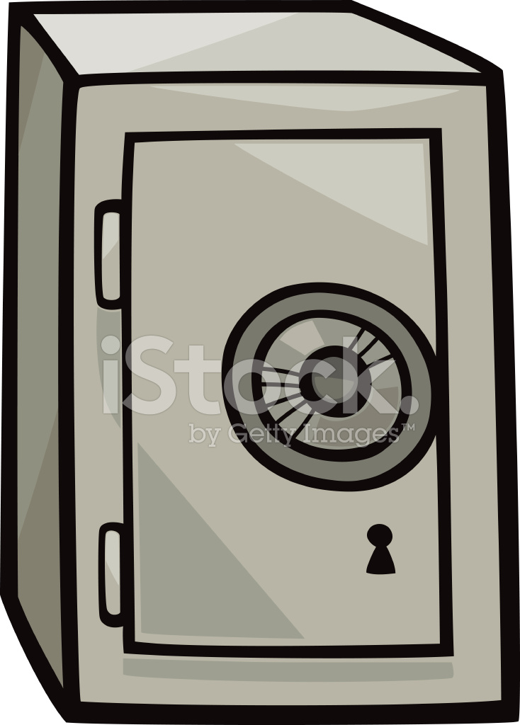 734x1024 Safe Clip Art Cartoon Illustration Stock Vector