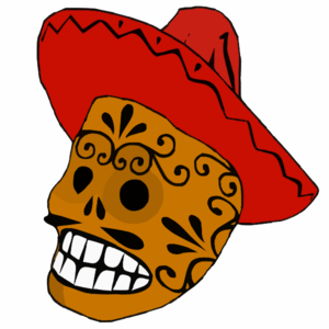 300x300 Mexican Skull Clip Art
